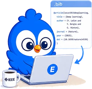 BibTeX cartoon helper illustration