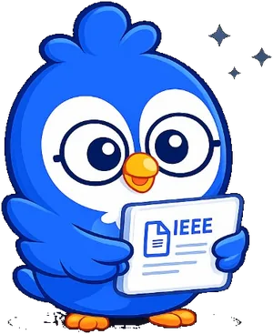 EngCite mascot holding an IEEE paper